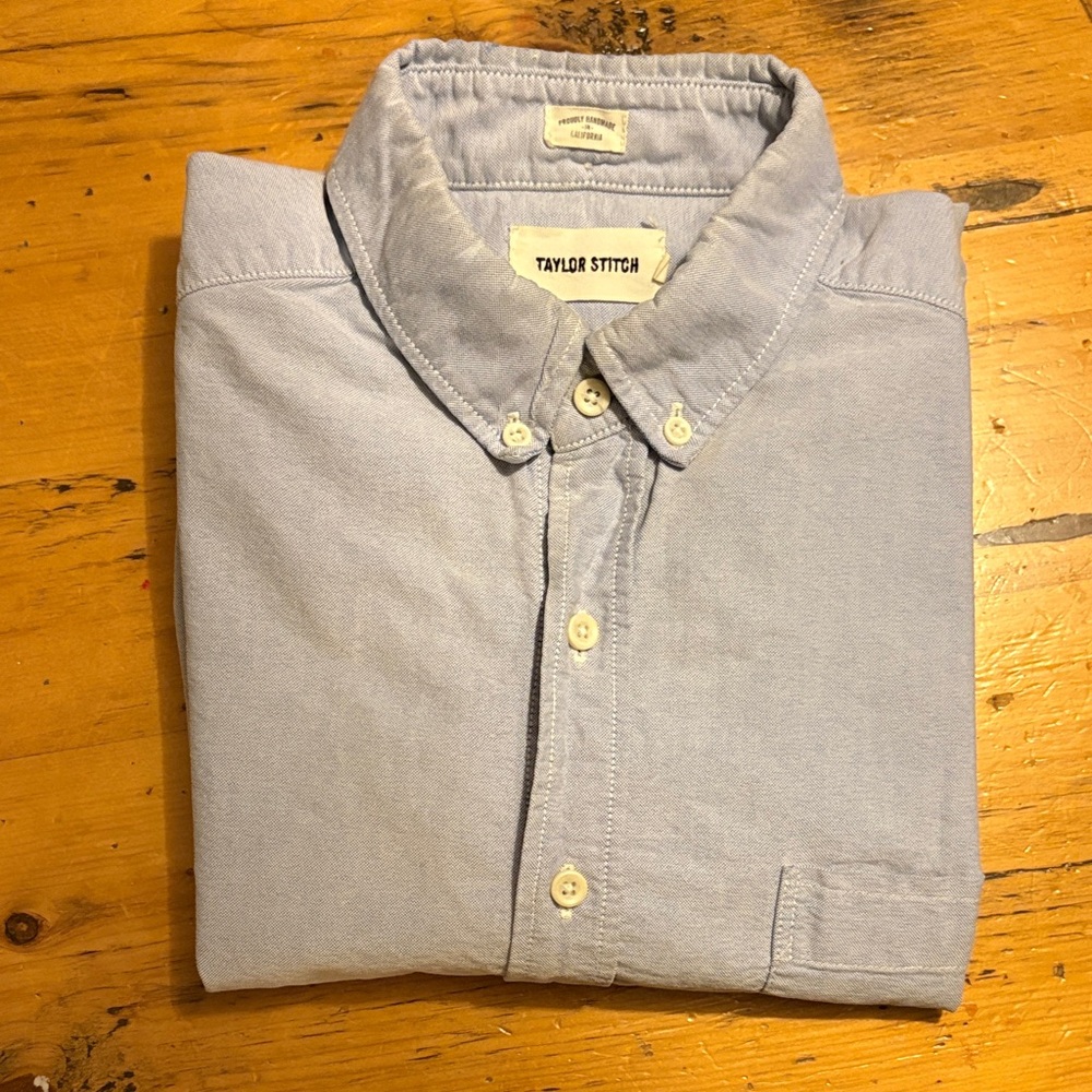 Taylor Stitch Light Blue Casual Button Down Shirt